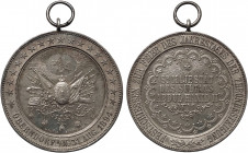 1894 Turkey Silver Medal Abdul Hamid II, by W. Mayer. Edhem Eldem-S.313. Pere-1130. 40,40 mm. 23,60 g. Very Rare. Grade: AU/UNC