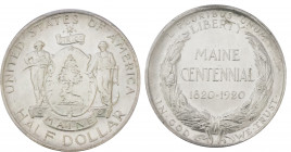 1920 USA 1/2 Dollar Maine. 12,50 g. Grade: PCGS MS64