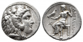 KINGS OF MACEDON. Alexander III ‘the Great’, 336-323 BC. Tetradrachm, Arados, struck under Ptolemy I as satrap, circa 320/19-315. 
Obv: Head of Herakl...