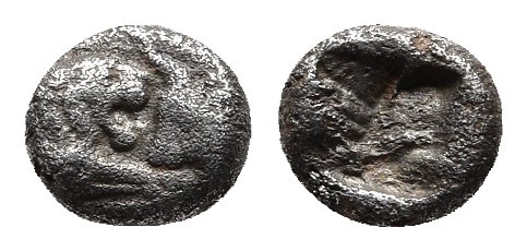 KINGS OF LYDIA. Kroisos, Circa 560-546 BC. Hemihekte or 1/12 Stater. Silver. str...