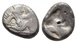 PERSIA, Achaemenid Empire. temp. Darios II to Artaxerxes II. Circa 420-375 BC. AR Siglos. Lydo-Milesian standard. Sardes or subsidiary mint. 
Obv: Per...