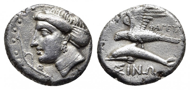 PAPHLAGONIA. Sinope. Circa 330-300 BC. Drachm. Magistrate Phageta... 
Obv: Head ...