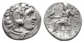 Kings of Macedon. Kolophon. Alexander III "the Great" 336-323 BC. Drachm AR.
Obv: Head of Herakles right, wearing lion's skin.
Rev: AΛΕΞΑΝΔΡΟΥ, Zeus A...