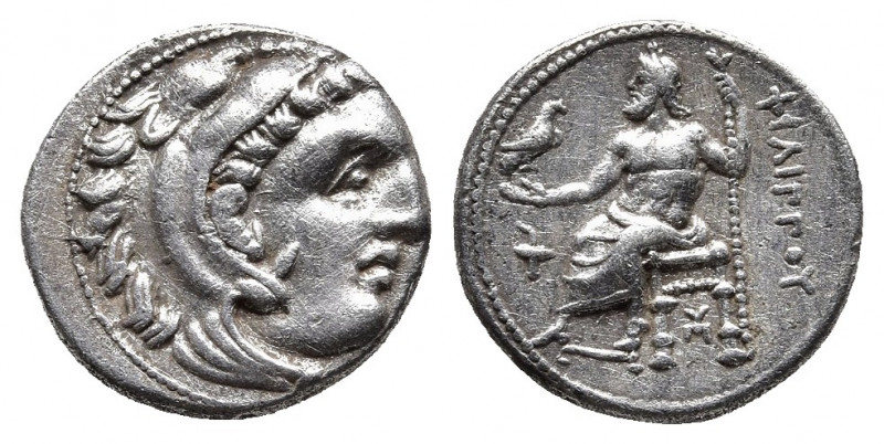 KINGS of MACEDON. Philip III Arrhidaios. 323-317 BC. AR Drachm. Sardeis mint. St...