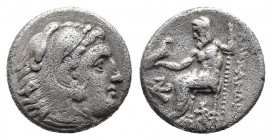 KINGS OF MACEDON. Alexander III ‘the Great’, 336-323 BC. Drachm, Lampsakos, struck under Antigonos I Monophthalmos, circa 306/5-301. 
Obv: Head of Her...