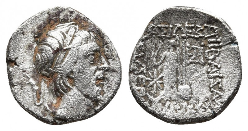 Cappadocian Kingdom. Ariobarzanes III. 52-42 B.C. AR drachm (15.6 mm, 3.84 g, 12...