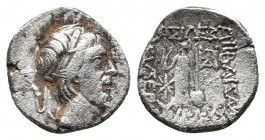 Cappadocian Kingdom. Ariobarzanes III. 52-42 B.C. AR drachm (15.6 mm, 3.84 g, 12 h). Uncertain date.
Obv: Diademed and bearded head of Ariobarzanes II...