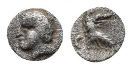 Asia Minor. Uncertain mint.
Obv: masculine bare head to left
Rev: wolf head right. Crescent to left.
Seems extremely rare and probably unpublished 

W...