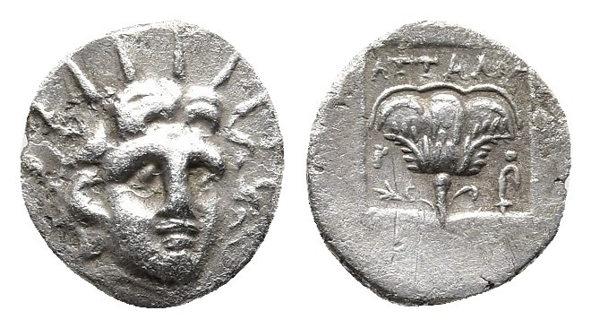 Islands off Caria, Attalos Magistrate. Hemidrachm or diobol, circa 170-150 BC. 
...