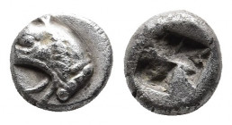 IONIA. Phokaia. Diobol (Circa 521-478 BC).
Obv: Head of griffin left.
Rev: Rough incuse square.
SNG Keckman 300; SNG von Aulock 2116.

Weight: 1.41 g....