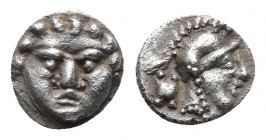 PISIDIA. Selge. Obol (Circa 350-300 BC).
Obv: Facing gorgoneion.
Rev: Helmeted head of Athena right; astragalos to left.
SNG BN 1933-4.

Weight: 0.92 ...
