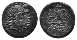 Pontos, Amisos. Time of Mithradates VI Eupator, ca. 95-90 B.C. 
Obv: Laureate head of Zeus right.
Rev: AMIΣΟΥ, eagle with open wings standing left on ...