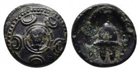 KINGS of MACEDON. temp. Philip III – Antigonos I Monophthalmos. Circa 323-310 BC. Æ Half Unit. Uncertain mint in western Asia Minor.
Obv: Macedonian s...