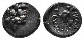 LYCAONIA. Eikonion. Ae (1st century BC).
Obv: Laureate head of Zeus right.
Rev: ЄIKONIЄωN. Perseus standing left, holding harpa and head of Medusa.
SN...