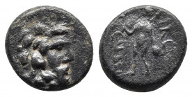 LYCAONIA. Eikonion. Ae (1st century BC).
Obv: Laureate head of Zeus right.
Rev: ЄIKONIЄωN. Perseus standing left, holding harpa and head of Medusa.
SN...