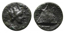 CAPPADOCIA, Caesarea-Eusebia. Pseudo-autonomous Time of Trajan, AD 98-117.AE Bronze. Dated CY 5 (AD 102/3). 
Obv: Turreted and draped bust of Tyche ri...