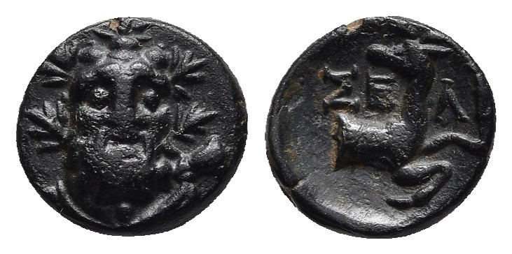 PISIDIA, Selge. 2nd-1st centuries B.C. AE.
Obv: Laureate and bearded head of Her...