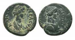 MYSIA. Pergamum. Pseudo-autonomous. Roma and Senate. c. AD 40–60.
Obv. ΘЄON CYNKΛHTON; Laureate and draped bust of the Senate, right.
Rev. ΘЄΑΝ ΡΩΜΗ...