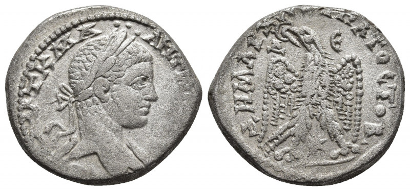Elagabalus Tetradrachm of Antioch, Seleucis and Pieria. AD 218-222. 
Obv: AYT K ...