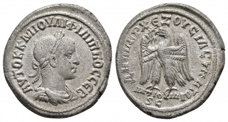 SELEUCIS & PIERIA. Antioch. Philip II (247-249). Tetradrachm.
Obv: AVTOK K M IOV...