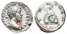 CAPPADOCIA. Caesaraea-Eusebia. Marcus Aurelius, 161-180. Didrachm. Silver, 161-166. 
Obv: AYTOKP ANTΩNEINOC CEB Laureate and draped (or draped and cui...