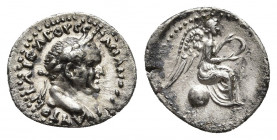 CAPPADOCIA. Caesarea (as Eusebeia). Vespasian (69-79). Hemidrachm.
Obv: AYTOKP KAICAP OYECΠACIANOC CEBA. Laureate head right.
Rev: Nike seated right o...