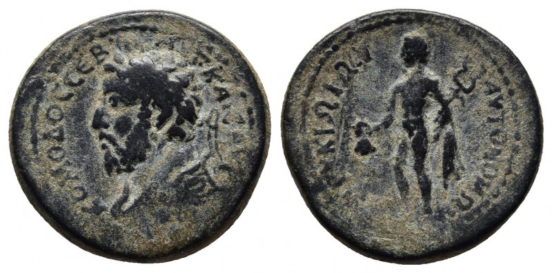 CILICIA, Corycus. Commodus. 177-192 AD. Æ.
Obv: ΑVΤ ΚΑΙϹ ΑVΡ ΚΟΜΟΔΟϹ ϹƐΒ. Laurea...