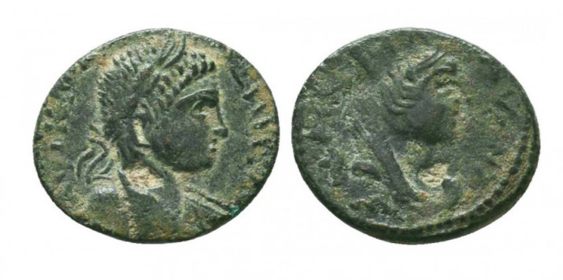MESOPOTAMIA. Edessa. Elagabalus (?) (218-222). Ae.
Obv: Laureate head right.
R...