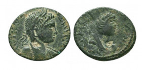 MESOPOTAMIA. Edessa. Elagabalus (?) (218-222). Ae.
Obv: Laureate head right.
Rev: Head of Tyche right.
BMC -; SNG Copenhagen -.

Weight: 3.50 g....