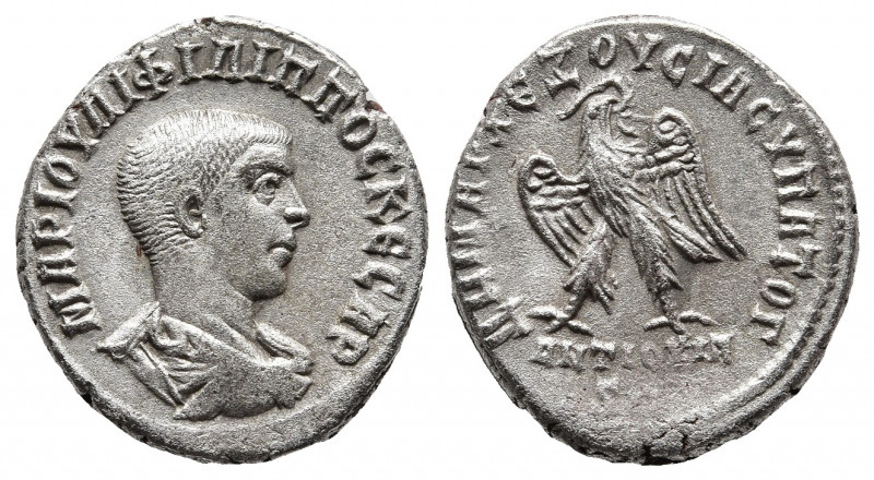 SELEUCIS & PIERIA. Antioch. Philip II (Caesar, 244-247). Tetradrachm.
Obv: MAP I...