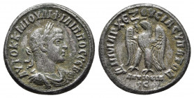Philip II. Seleucis and Pieria. Tetradrachm. 248 AD. Antioch. 
Obv: AYTOK K M IOYΛI ΦIΛIΠΠOC CЄB, laureate, draped and cuirassed bust to right. 
Rev.:...