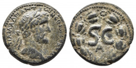 Seleucis and Pieria. Antioch. Antoninus Pius AD 138-161. Bronze Æ
Obv: ΑVΤΟ ΚΑΙ ΤΙ ΑΙ ΑΔΡΙ ΑΝΤwΝEΙΝΟϹ ϹEΒ EVϹE, laureate head of Antoninus Pius, right...