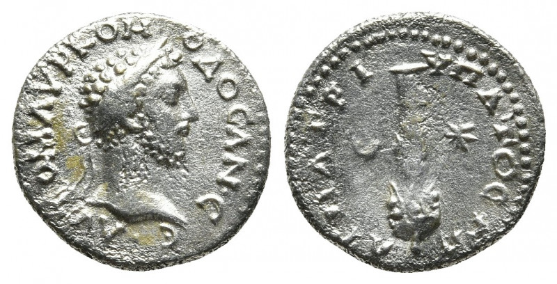 CAPPADOCIA, Caesaraea-Eusebia. Commodus. AD 177-192. AR Didrachm. Dated Cos. III...