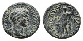 Hadrian Æ of Tyana, Cappadocia. Dated RY 20 = AD 135/6. 
Obv: ΑΥΤΟ ΚΑΙ ΤΡ ΑΔΡΙΑΝΟϹ ϹΕΒΑϹΤ, laureate head right.
Rev: ΤΥΑΝΕΩΝ ΤΩ ΠΡ Τ ΙΕΡ ΑϹ, Perseus s...