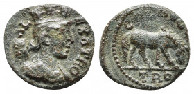 TROAS. Alexandria. Pseudo-autonomous. Time of Trebonianus Gallus to Valerian I (251-260). Ae As.
Obv: ALEX TRO. Turreted and draped bust of Tyche righ...