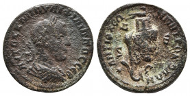 Seleucis and Pieria. Antioch. Philip I Arab AD 244-249. Bronze Æ
Obv: ΑΥΤΟΚ Κ Μ ΙΟΥΛ ΦΙΛΙΠΠΟϹ ϹƐΒ, draped, cuirassed and laureate bust right.
Rev: ΑΝΤ...