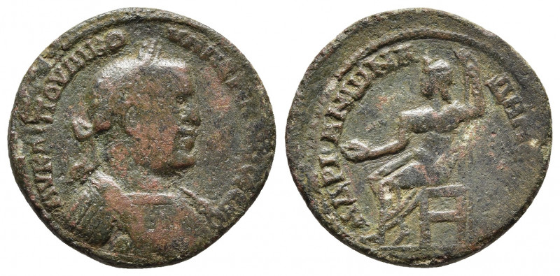 CILICIA. Adana. Valerian I (253-260). Ae.
Obv: AV KAI ΠOV ΛIK OVAΛЄPIANOC CЄB. L...