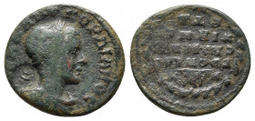CAPPADOCIA. Caesarea. Gordian III (238-244). Ae. Dated RY 4 (240/1).
Obv: A K M ANT ΓOΡΔIANOC. Laureate, draped and cuirassed bust right.
Rev: M - Η /...