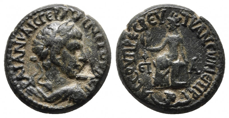 CAPPADOCIA. Tyana. Trajan, 98-117. Diassarion. Bronze, year 1 = 98. 
Obv: ΑΥΤ ΝΕ...