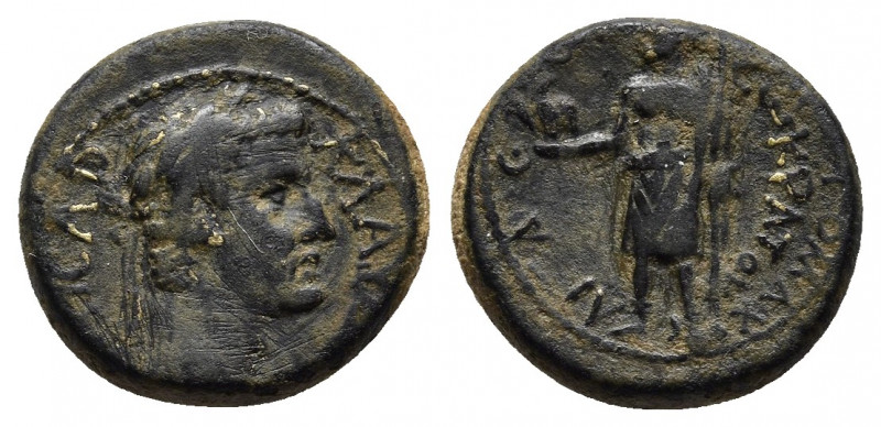 PHRYGIA. Aezanis. Claudius (41-54). Ae. Sokrates Demetrios, magistrate.
Obv: KLA...
