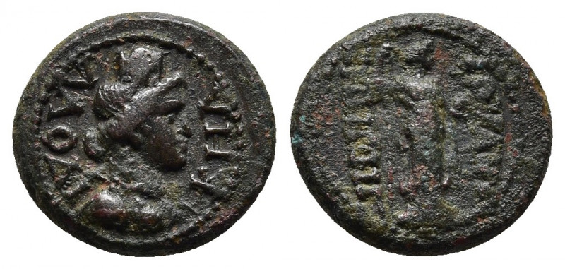 Phrygia. Laodikeia ad Lycum. Pseudo-autonomous issue AD 54-68. Bronze Æ
Obv: ΛAO...