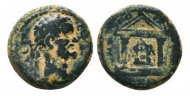 Cappadocia. Caesarea. Antoninus Pius AD 138-161. Bronze Æ
Obv: ANTO CEB[ACT?], laureate, draped and cuirassed bust right.
Rev: [MHT]PO [KAICA?], Mount...