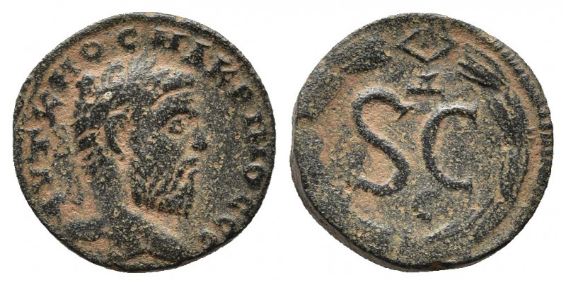 Macrinus Æ As of Antioch, Seleucis and Pieria. AD 217-218.
Obv: AVT K M O C MAKP...