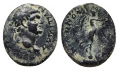 LYCAONIA. Iconium. Domitian, 81-96. Assarion Bronze.
Obv: ΔΟΜΙΤΙΑΝΟϹ ΚΑΙϹΑΡ Laureate head of Domitian to right. 
Rev. ΚΛΑΥΔЄΙΚΟΝΙЄωΝ Nike standing rig...