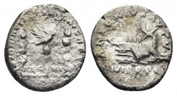 Marcus Aurelius, 161-180. Denarius. Silver. with Lucius Verus. Restitution issue of a Mark Antony legionary type, Rome, 161-169. 
Obv: ANTONINI AVGVR ...