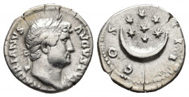 Hadrian. AD 117-138. AR Denarius. Rome mint. Struck circa AD 126-127. 
Obv: Laureate bust right, slight drapery.
Rev: Seven stars (septentriones) with...