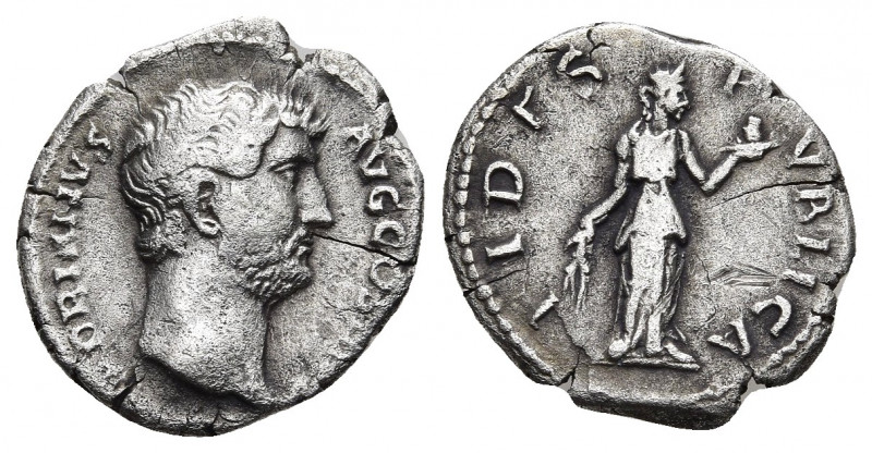 Hadrian, 117-138. Denarius. Silver. Rome, 136 AD. 
Obv: HADRIANVS AVG COS III P ...
