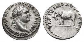 Titus, 79-81. Denarius. Silver. Rome, January-June 80. 
Obv: IMP TITVS CAES VESPASIAN AVG P M Laureate head of Titus to right. 
Rev. TR P IX IMP XV CO...