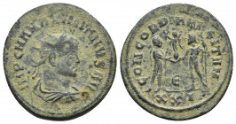 MAXIMIANUS HERCULIUS (First reign, 286-305). Antoninianus. Cyzicus. 
Obv: IMP C M A MAXIMIANVS AVG. Radiate, draped and cuirassed bust right. 
Rev: CO...