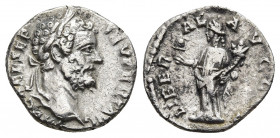 Septimius Severus, 193-211. Denarius. silver, Rome, 193-194. 
Obv: IMP CAE L SEP SEV PERT AVG Laureate head of Septimius Severus to right. 
Rev: LIBER...
